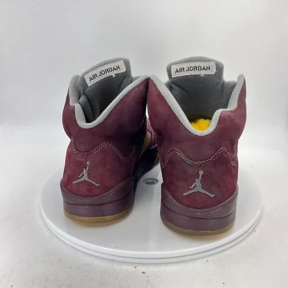 Nike Air Jordan 5 Retro LS Men Size 8.5 314259-602 Burgundy Graphyte Silver Shoe - Picture 7 of 16